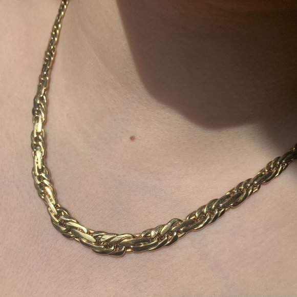 Beautiful 14k gold necklace braided / chain - Picture 5 of 5